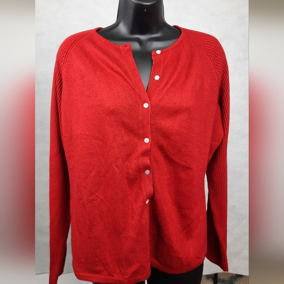 Extremely Soft Red Cardigan - Picture 1 of 3